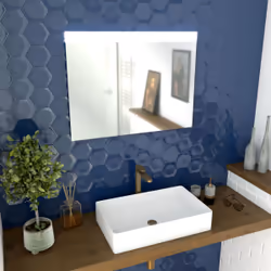 Aurlane - Miroir led sky light 80x60 pour salle de bain