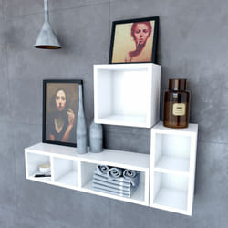 Etagère murale 30x30x20cm carrée blanche de rangement 1 emplacement - personalyz cube