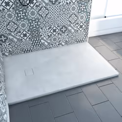 Description générale Receveur de douche rectangulaire à poser et à encastrer en résine SMC, avec finition effet ardoise. Ce m ...