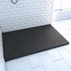 Description générale Receveur de douche rectangulaire en résine SMC à effet pierre, finition ardoise noir mat. Ce modèle comb ...