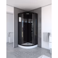 Description générale Cette cabine de douche hydromassante de 90 x 90 x 220 cm, au design moderne et confortable, est conçue p ...