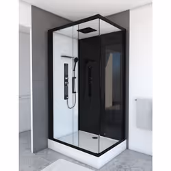 Description générale La cabine de douche DUALITY allie modernité et fonctionnalité avec son design noir et blanc. Elle compre ...