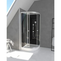 Aurlane - cabine de douche raven round 1/4 de cercle 90x90x215cm