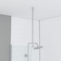 Barre de fixation plafond pour douche a l'italienne - barre de fixation plafond 60cm recoupable