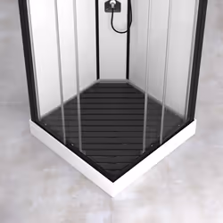 Caillebotis en Bois Composite Gris pour Cabine carrée - Dimensions 78,2 x 78,2 cm