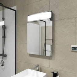 Miroir salle de bain avec bandeau led - 50x70x5 cm - cloud