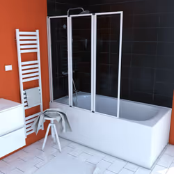 ZAGGY WHITE, le pare baignoire rabattable à 3 volets. Idéal pour les petits espaces, le pare baignoire ZAGGY WHITE se compose ...