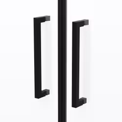 Porte de Douche Double Battant 70x200cm - Verre Trempé Transparent 6mm - Profil Noir Mat - Vue supplémentaire 2