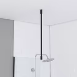 Description générale Barre de fixation au plafond laqué noir, idéale pour paroi de douche à l'italienne. Avec une longueur de ...