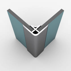 Profilé d'angle en Aluminium Finition Anodisé Brillant pour Panneaux Muraux - 15x15x2100 mm