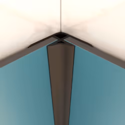 Profilé d'angle en Aluminium Finition Noir Mat pour Panneaux Muraux - 15x15x2100 mm