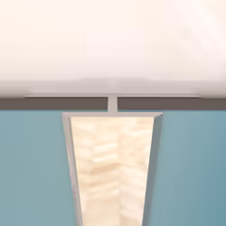 Profilé de jonction en Aluminium Finition Anodisé Brillant pour Panneaux Muraux - 20x5x2100 mm