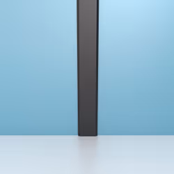 Profilé de jonction en Aluminium Finition Noir Mat pour Panneaux Muraux - 20x5x2100 mm