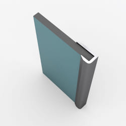 Jeu de 2 Profilés de finition en Aluminium Anodisé Brillant pour Panneaux Muraux - 10x5x2100 mm