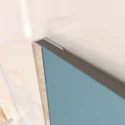 Jeu de 2 Profilés de finition en Aluminium Anodisé Brillant pour Panneaux Muraux - 10x5x2100 mm