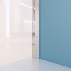 Jeu de 2 Profilés de finition en Aluminium Anodisé Brillant pour Panneaux Muraux - 10x5x2100 mm