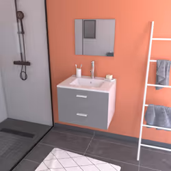 Description générale Ensemble de salle de bain moderne et tendance, apportant une touche de style à votre espace. Il se compo ...