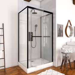 Description générale Découvrez cette cabine de douche au style industriel, conçue pour moderniser votre salle de bain. Sa str ...