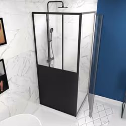 Description générale Cette paroi de douche de retour au style atelier apportera du caractère et de la luminosité à votre sall ...