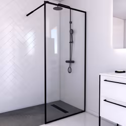 Description générale Parfaitement conçue pour éviter les éclaboussures lors de votre douche ou bain, la paroi en verre DARK C ...