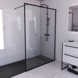 Paroi de douche en verre dark edge Noir 140 cm