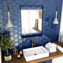 Caractéristiques du miroir : Miroir avec cadre et tablette en métal laqué noir mat Eclairage Led puissance 5W Flux lumineux ( ...
