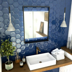 Miroir salle de bain led auto-éclairant 60x80cm - laqué noir mat - framed mirror led