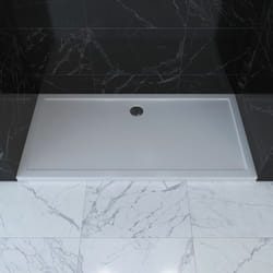 Aurlane - receveur de douche a poser extra-plat en acrylique blanc rectangle - 140x80cm - bac de douche