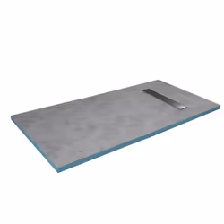 Receveur de douche à carreler Aurlane 90x160cm recoupable sur mesure - Avec bonde caniveau Rainy Linear 160 - Vue supplémentaire 3