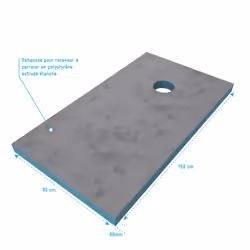 Rehausse pour bac receveur de douche à carreler 90x160 cm recoupable sur mesure