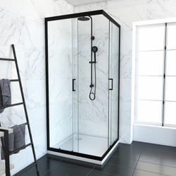 Pack paroi porte de douche d'angle+ receveur a poser-90x90 ouverture en angle-crush moon angle 90x90