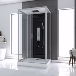 La cabine de douche qui inspire à la détente et à la relaxation ! La cabine BLACK STYLE s'intégrera parfaitement dans votre i ...