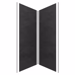 Pack de 2 Panneaux Muraux Pierre Ardoise 90+90x210 cm avec Profilés NOIR MAT - STONE'IT