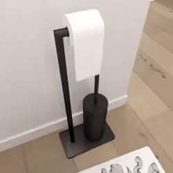Aurlane - Brosse wc noir mat avec socle - brushy wc