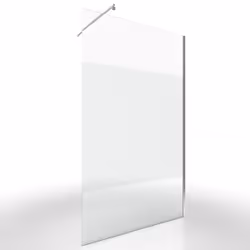 Pack Paroi de Douche Dépolie 140x200cm + Barre de fixation extensible - Verre 8mm - Finition Chrome