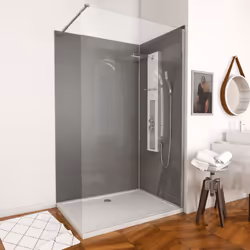 Un kit de douche clé en main Transformez votre salle de bains en quelques heures grâce à ce pack complet comprenant 2 panneau ...