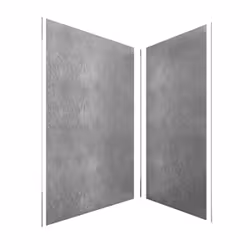 Pack de 2 Panneaux Muraux Pierre Silver Grey 90+120x210 cm avec Profilés anodise brillant - stone'it