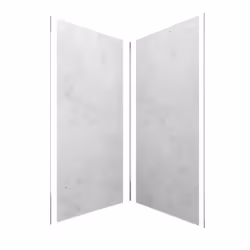 Pack de 2 Panneaux Muraux Pierre Light Grey 90+90x210 cm avec Profilés anodise brillant - stone'it