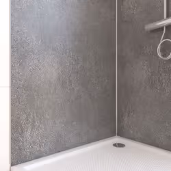 Pack de 2 Panneaux Muraux Pierre Silver Grey 90+90x210 cm avec Profilés anodise brillant - stone'it