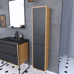 Description générale Des solutions de rangement idéales pour votre salle de bain, la colonne de rangement STRUCTURA F083 alli ...