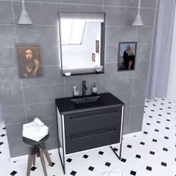 Aurlane PACM095, Noir, Marron, 800 mm, 500 mm