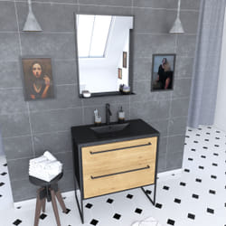 Aurlane PACM105 miroir de salle de bain et armoire de rangement pour évier