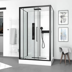Cabine de douche rectangle - 90x115x217 cm - factory 2 rectangle