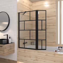 Description générale Apportez une touche industrielle à votre salle de bains avec le pare baignoire BLOCKS PIVOT BATH. Ce par ...