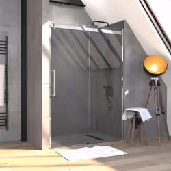 Description générale Cette paroi de douche de type industriel est conçue pour allier esthétique et fonctionnalité. Elle est é ...