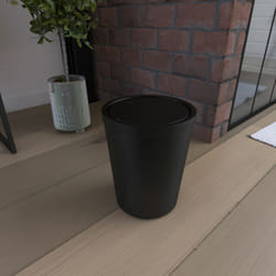 Poubelle à couvercle oscillant capacité 5l - wheeltop noir mat