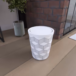 Esprit géométrique et contemporaine avec cette poubelle imprimée qui apportera une note moderne à votre sallle de bain. Elle ...