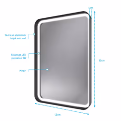 Miroir 80x45 avec LED - UBY LED