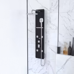 Elégante et efficace, cette colonne de douche en verre trempé saura satisfaire toutes vos envies pour une douche sensationnel ...