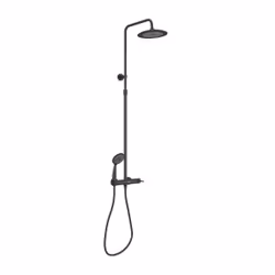 Aurlane - Colonne de douche Mécanique finition Noir Mat - 133x28x52 cm - molly black - Vue supplémentaire 4
